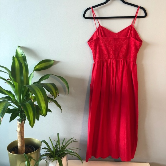 Red (Faux) Button Down Dress ⭐️ 3 for $25 ⭐️ - Picture 2 of 5